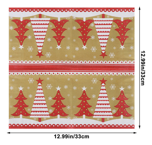 Servilletas Navideñas Estampadas En Colores H, Servilletas P