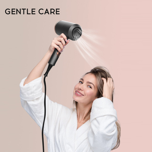 . Secador De Cabelo Grande Com 3 Bicos Para Secagem Rápida