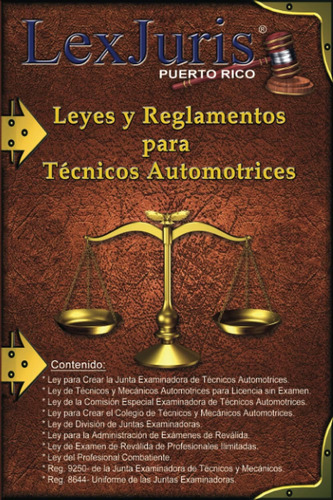 Libro: Leyes Y Reglamentos Para Técnicos Automotrices. (prof