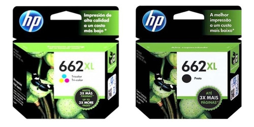 Cartuchos Hp 662xl Negro + Color Combo Nuevo Envio