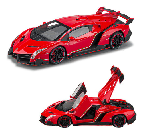 Lamborghini Veneno Miniatura Metal Car Con Luz Y Sonido 1/24