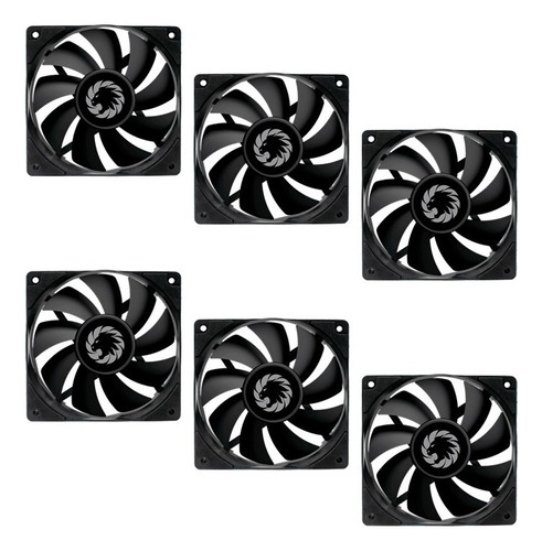 Fan Cooler Preto Gamemax 12wfbk 6-fan Led N/d