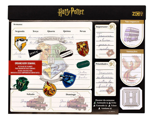Planner C/notas 30x24cm Harry Potter