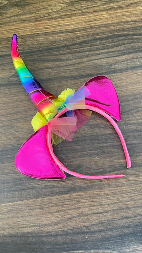 2 Diademas Con Diseño De Cuerno De Unicornio En Color Rosa