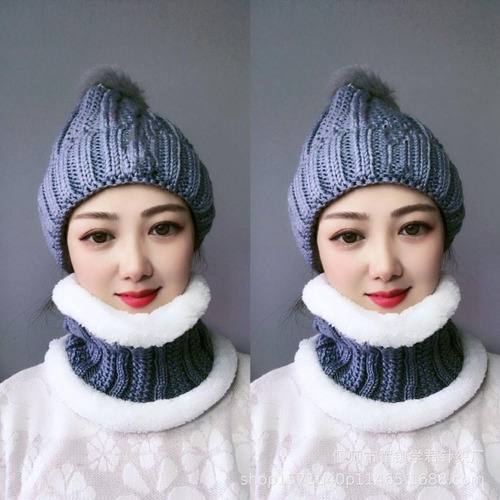 Gorro Con Pon Pon Con Interior De Chiporro + Cuello Invierno