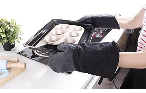 Webake 2pcs Guantes De Guantes De Horno De Silicona Y 2pcs O