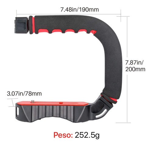 Estabilizador U-grip Luz Vl49 Rgb +micrófono Cardiode + Clip