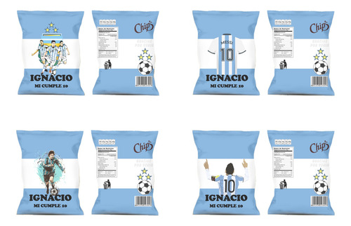 Chip Bag Kit Imprimible Bolsitas Boca Juniors Envioxemail