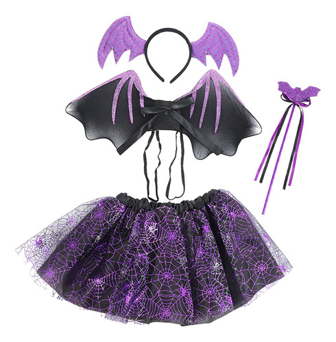 Conjunto De Disfraz De Halloween, Traje Con Banda Violeta