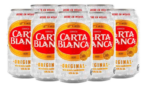Cerveza Carta Blanca Lager lata 355 mL 24 unidades