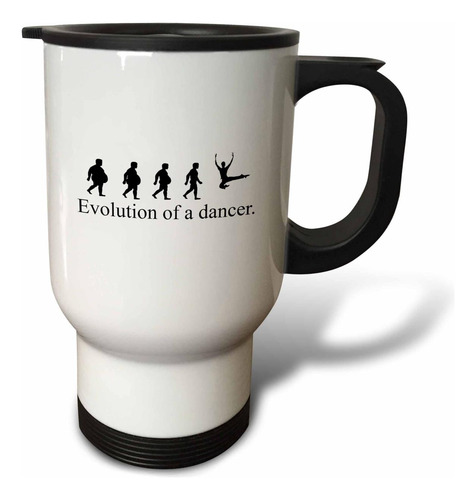 3drose Evolution Of A Dancer Taza De Viaje De Acero Inoxidab
