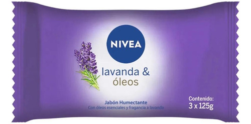 Jabón Nivea Lavanda 3 Uds. 125 Grs.