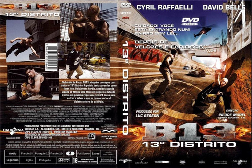 Dvd B13 - 13º Distrito, David Belle, Ação, Original
