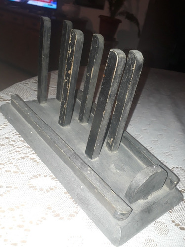 Antiguo Soporte De Madera Como Para Bandeja O Plato