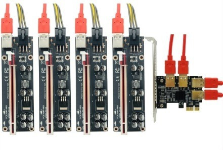 Imagem 1 de 2 de Kit Multiplicador Riser Card Pci-e 009s Plus