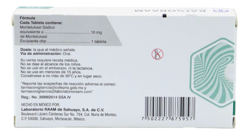 Katsoraam Montelukast 10mg Con 30 Tabletas- 3 Pack