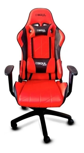 Silla Soul Game-ch100 Gamer Ergonómica  Roja - Cuero Nueva