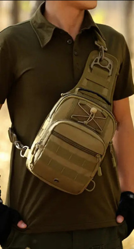Pechera Táctica Súper Calidad Mochila Mariconera Camuflaje M Color Khaki