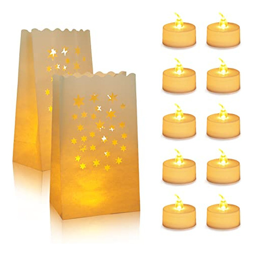 Juego De 50 Luminarias Acelist, Bolsas Para Velas, Bolsas De