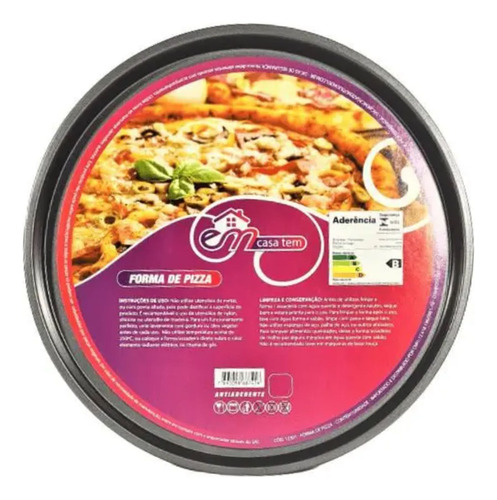 Kit 2 Forma De Pizza Antiaderente Assadeira 31cm