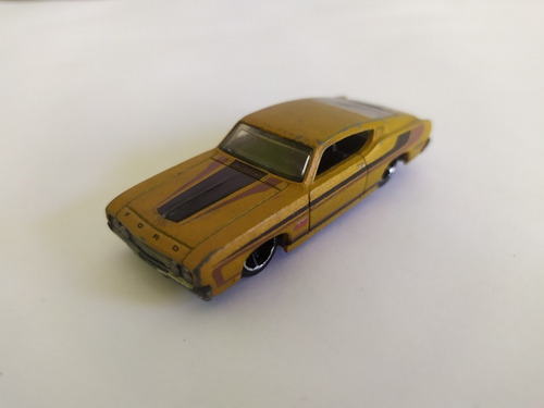 Hot Wheels 69 Ford Torino Talladega Gold Brown Black 2008