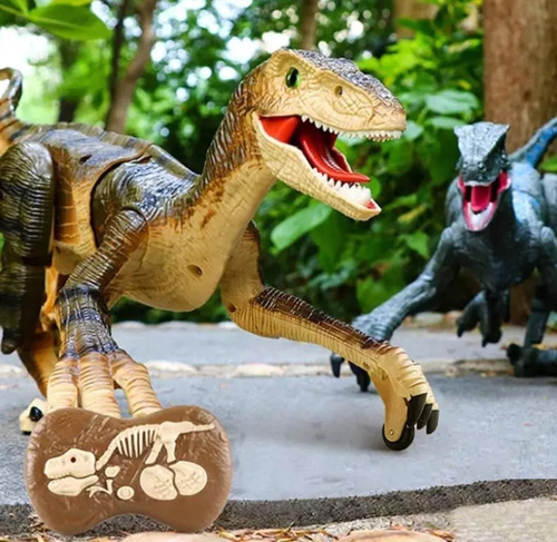 Dinosaurio Control Remoto Velociraptor 2,4 Ghz Luces Sonido