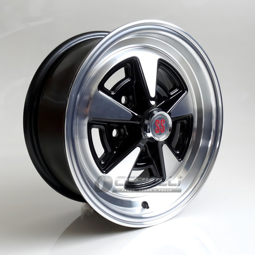 Kit Roda Opala Ss R15 + 4 Pneus 205 60 15 Nankang Radial Gt Cor Preto Borda Diamantado