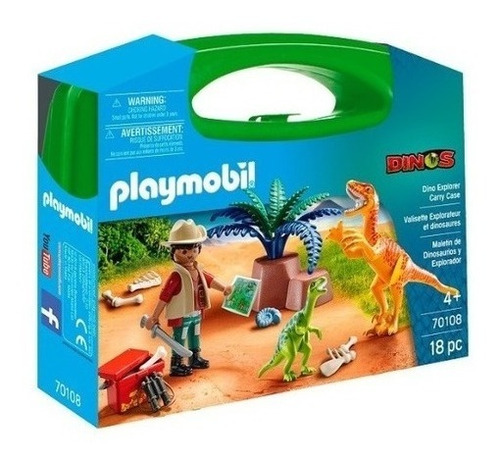 Playmobil Dinos Maletín Grande De Dinosaurios 70108 Intek