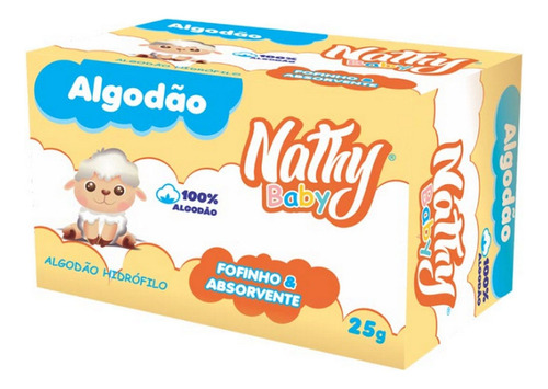 Algodão Hidrófilo Fofinho E Absorvente 25g Nathy Baby