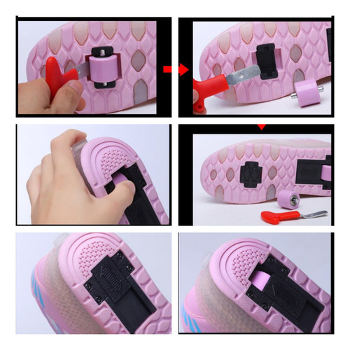 Patines Heelys Recargables Con Luces Led Parpadeantes Para J
