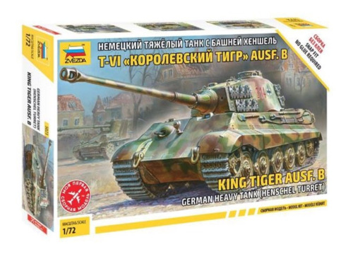 Zvezda 1/72 Sd.kfz.186 Ausf.b King Tiger 5023 Tanque P Armar