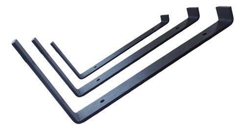 3 Mensulas De Estante Repisa De 30cm Largo Acero
