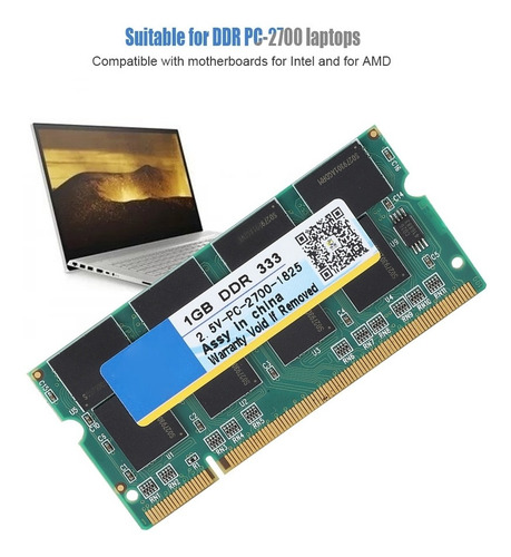 Memoria Ram Xiede 1g 333mhz Para Notebook Ddr Pc-2700