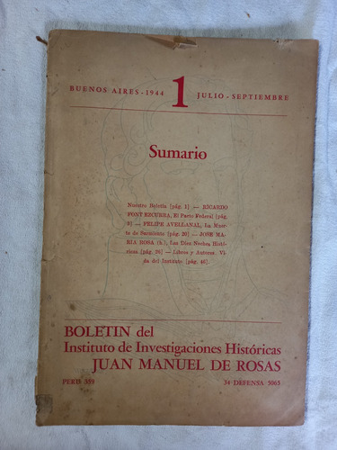 Boletín Inst Juan Manuel De Rosas 1 Font Ezcurra Avellanal