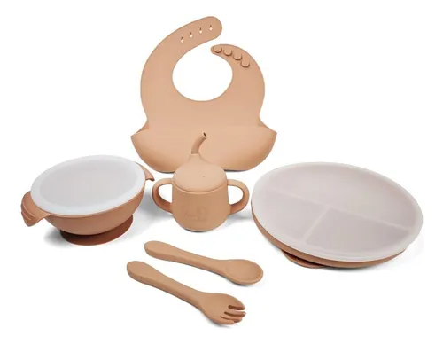 Bendee Baby Juego De Alimentacion De Silicona (muerto (rosa)