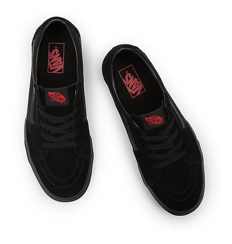 Imagen 4 de 9 de Zapatillas Vans Modelo Sk8 Low Negro Negro Exclusivas
