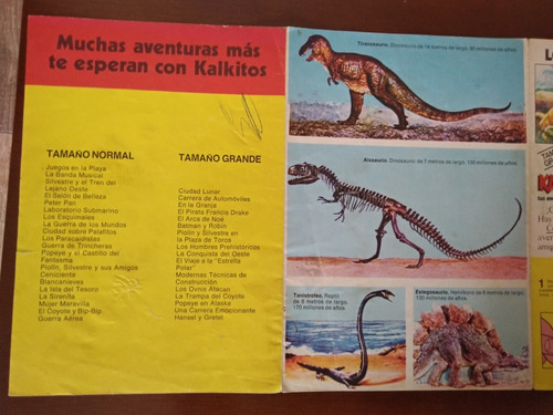 Antiguos Kalkitos Año 1980 Vintage Los Hombres Prehistoricos (Usado)