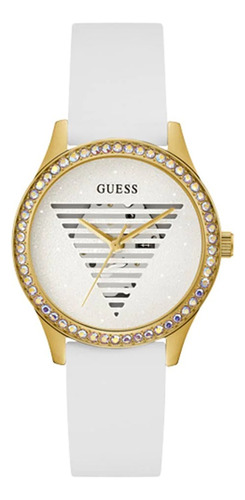 Reloj Guess Gw0530l6 Cuarzo Analogico Color de la malla Blanco Color del bisel Dorado Color del fondo Blanco