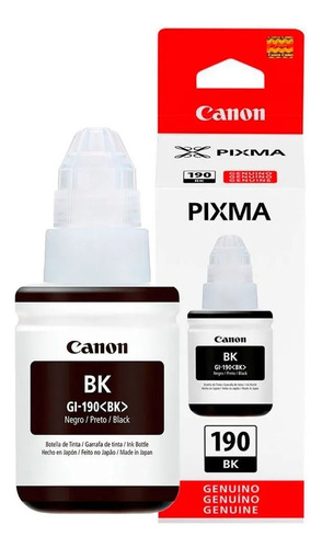Tinta Canon Gi-190 Negro G1100,g1110,g2100,g2101,g3100...