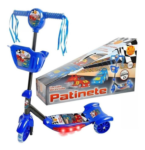 Imagem 1 de 2 de Patinete Corrida Divertida Carros Com Luzes E Som Dm Radical