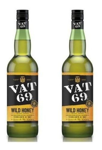 Whisky Vat 69 Wild Honey 700 Ml X2 Unidades