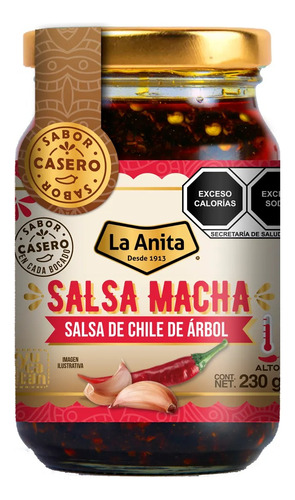 Salsa Macha La Anita De Chile De Árbol 230 Gr