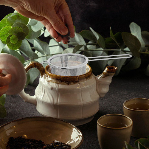 Infusor De Té De Malla Fina De Acero Inoxidable, Holgado