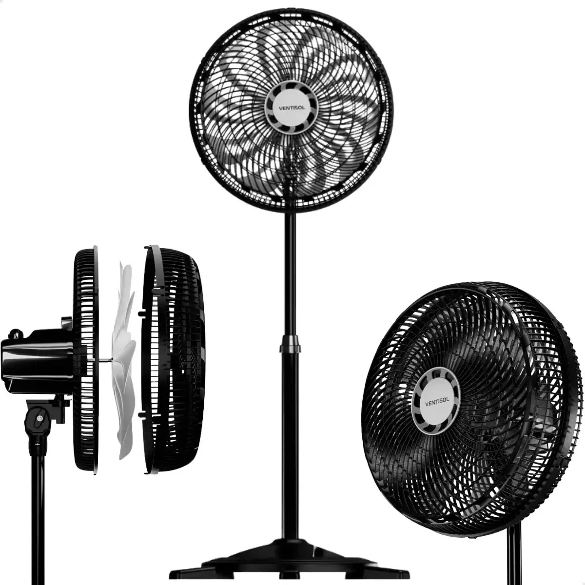 Ventilador Coluna 40cm Turbo 10 Pás Oscilante Ventisol 127v