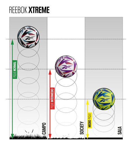 Pelota de Futbol Medio Pique Futsal N4 Reebok Xtreme