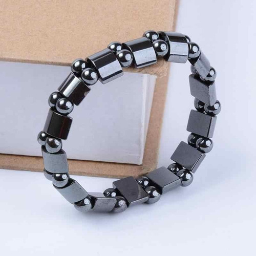 Pulsera Magnética De Hematites Elasticada Para Hombre/mujer