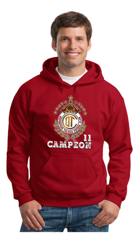 Sudadera Dtf Unisex Fútbol Toluca Campeón Diablos Rojos Rojo