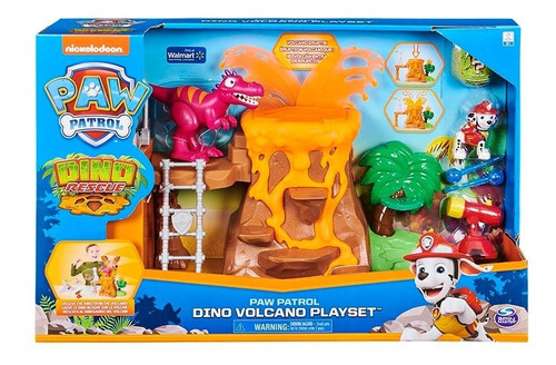 Paw Patrol Playset Dino Volcano Con Figura Original