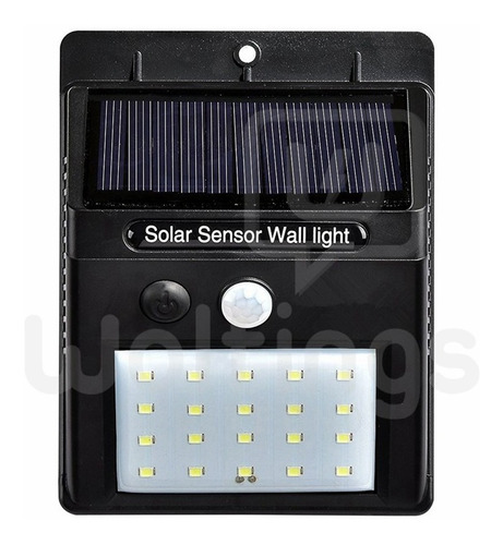 Reflector 20 Led Luz Solar Sensor De Movimiento Casa Jardin