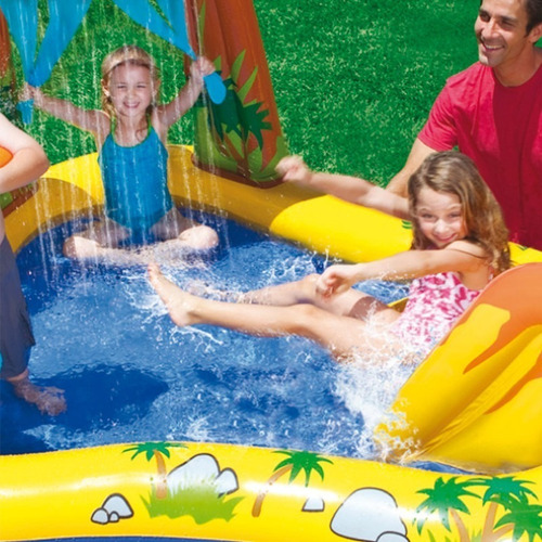 Imagen 5 de 5 de Centro De Juego Inflable Dinosaurio Intex 2.49mx1.91mx1.09